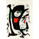 Miró, Joan (1893 Montroig - Mallorca 1983), nachKünstlerteppich von Ewald Kröner nach Joan Miró.