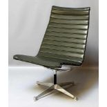 Eames, Charles und Ray (1907-1978 / 1912-1988)Loungechair, wohl "EA 116" ohne Armlehnen. Gestell aus