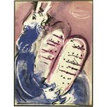 Chagall, Marc (1887 Witebsk - Paul de Vence 1985)"Moses (emporschauend, verso Schwarzweiß-