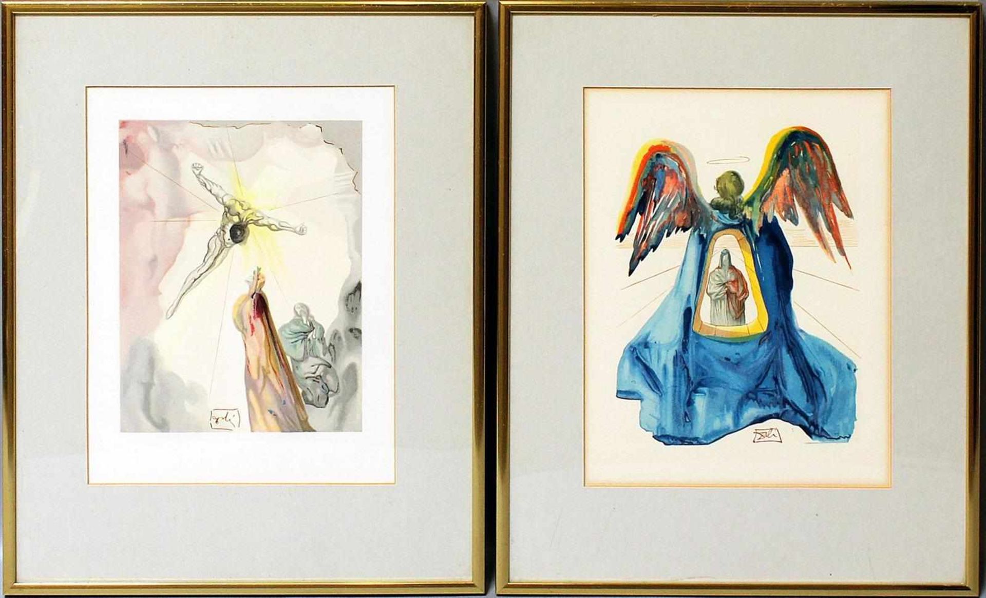 Dalí, Salvador (1904 Figueras 1989)Satz von vier Blättern aus: "La Divine Comédie", von 1960. "