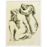 Archipenko, Alexander (1887 Kiew - New York 1964)Zwei weibliche Akte ("Female Nude", ca.1923).