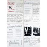 Darboven, Hanne (1941 München - Hamburg 2009)Acht Seiten mit Offset-Drucken, Blatt 1 mit rotem