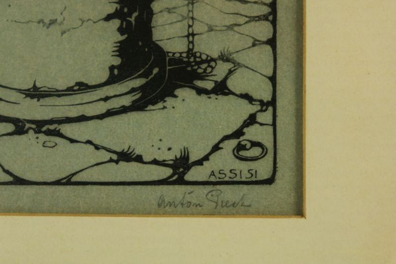 PIECK, ANTON FRANCISCUS (1895-1987), ges. r.o., waterput, linosnede eigen druk 15 x 10 cm. - Image 3 of 5