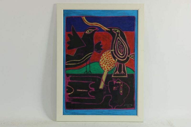 CORNEILLE (1922-2010), ges en gedat. 2009, Vrouwen met vogels, litho 6/150, 68 x 48 cm.CORNEILLE ( - Image 2 of 4