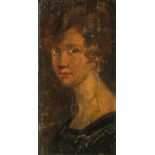 MARIS, SIMON WILLEM (1873-1935), ges. l.o., portret van meisje, paneel 22 x 12 cm.MARIS SIMON WILLEM