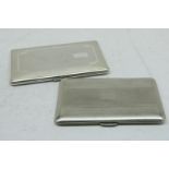 Lot van 2 sigarettendozen waarbij onedelLot of 2 cigarette cases, unmarked