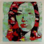 TOL, BAS VAN, onges, studio van, 'Japanese girl', C-print achter perspex opl. 10 100 x 100 cm.
