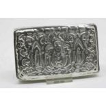 Zilveren tabaksdoos, 19e eeuwSilver tabacco box, 19th century