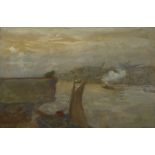 GAILLARD, MARCEL (1886-1947), ges. l.o., riviergezicht, gouache 15 x 22,5 cm.