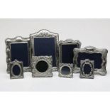 Lot van 8 zilveren fotolijstjes, div. kwal.Lot of 8 silver foto frames, mixed quality