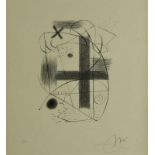 MIRO, JOAN (1893-1983), ges. r.o., print naar een litho uit 1930 (49/50,1973) 57 x 45 cm.Miro,