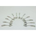 Lot diverse zilveren koffielepels, 19e eeuw, gew. 133gr.lot diverse silver coffee spoons, 19th