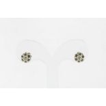 Witgouden oorstekers bezet met diamant briljantslijpsel 0.50ct. geh. 585/000A pair of white gold