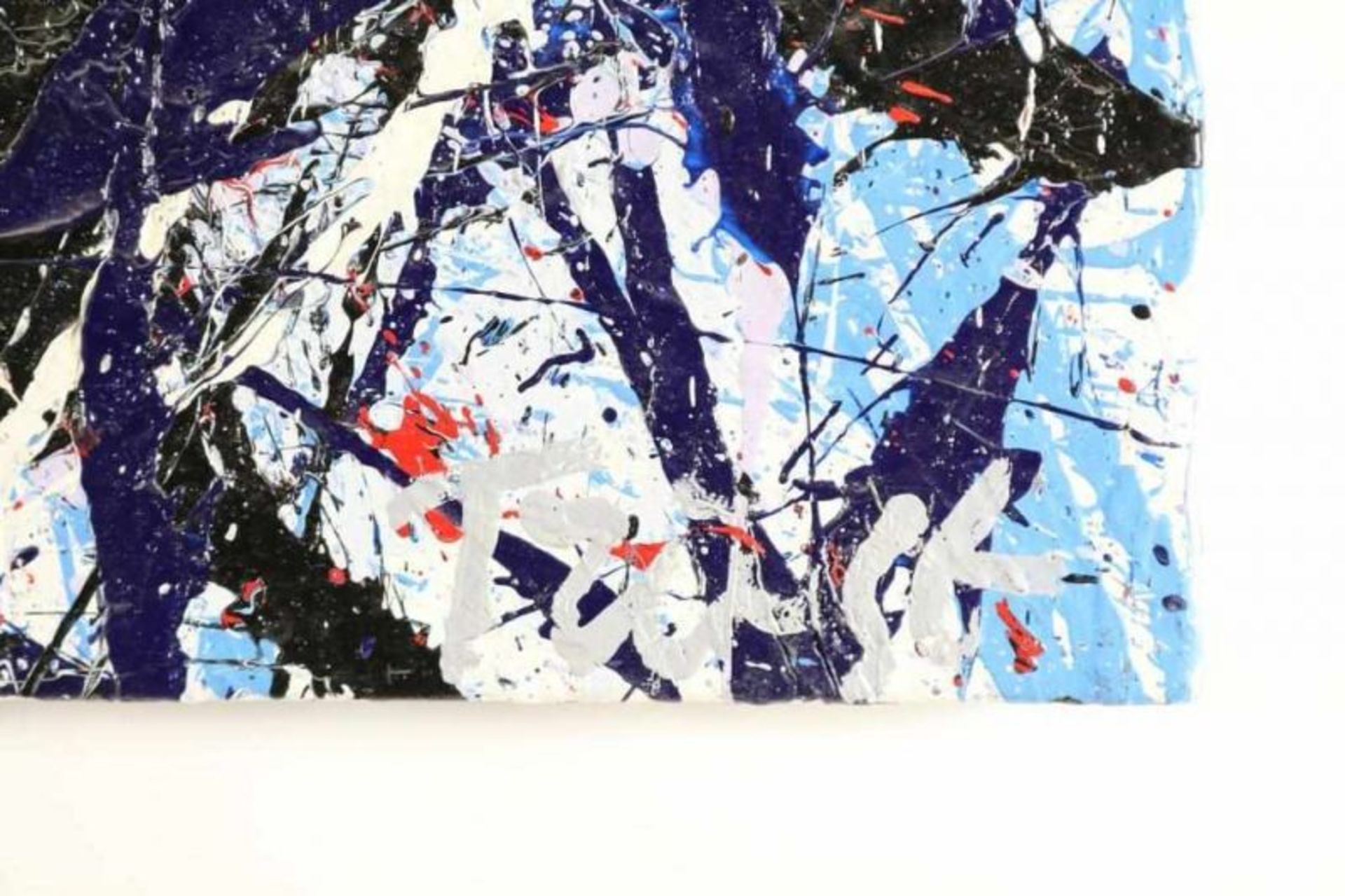 TRIEST, RICK, ges. achterzijde, abstract, doek 100 x 100 cm. Triest, Rick, signed, abstract, - Bild 3 aus 4