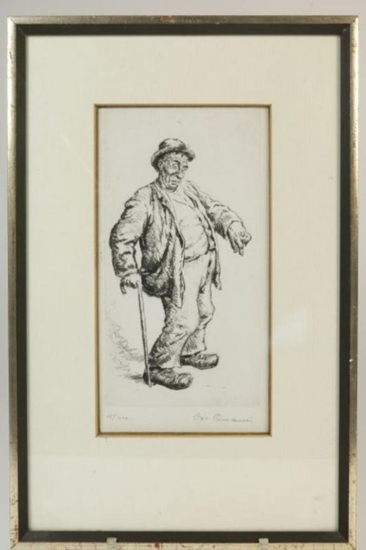 QUANTE, OTTO (1875-1947), ges. r.o., de dronkaard, ets 15/100 20 x 11 cm. QUANTE, OTTO (1875- - Bild 2 aus 4