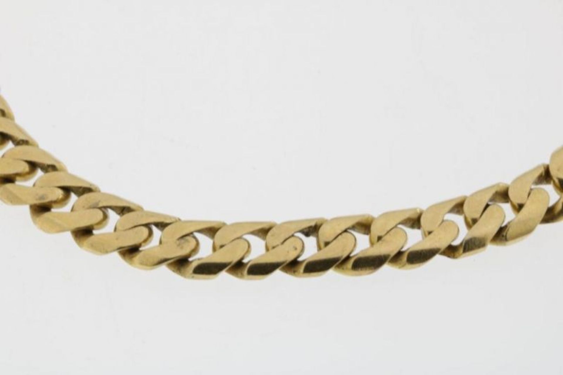 Gouden gourmet armband, geh. 585/000, gew. 26gr. A yellow golden bracelet, 585/000 - Bild 2 aus 2