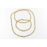 Lot gouden sieraden, waarbij collier en armband, geh. 585/000 gew. 50gr.