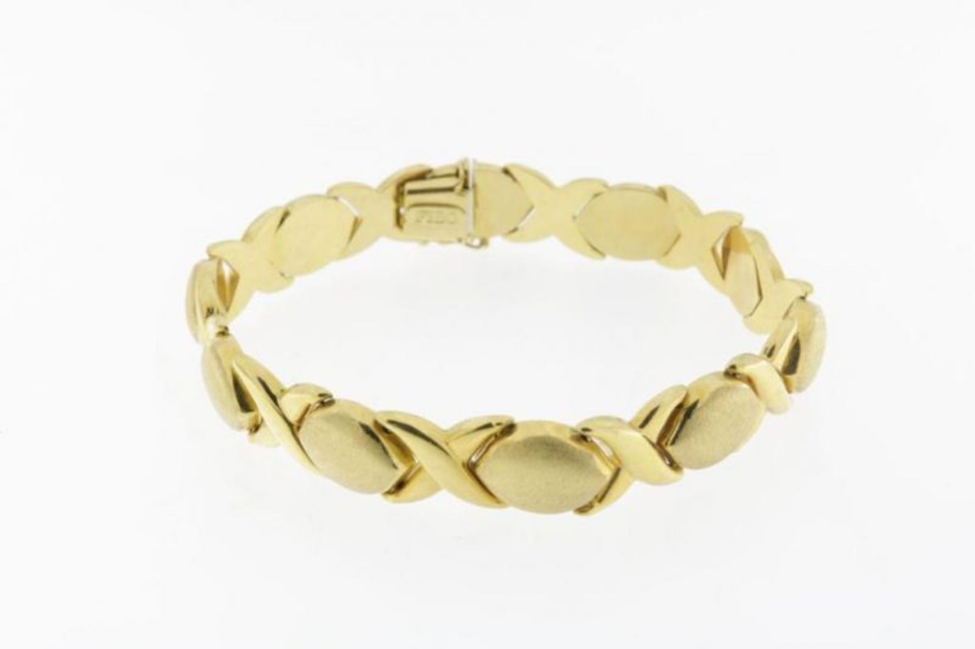 Set geelgouden retro collier en armband, Italie geh. 750/000, gew. 60gr. - Bild 3 aus 4
