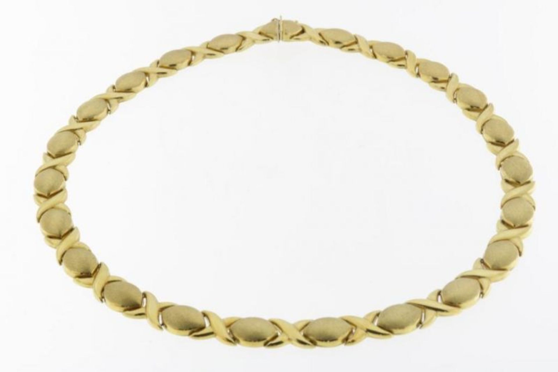 Set geelgouden retro collier en armband, Italie geh. 750/000, gew. 60gr. - Bild 2 aus 4