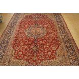 Tapijt, Kashan, 422 x 298 cm. Carpet, Kashan, 422 x 298 cm.