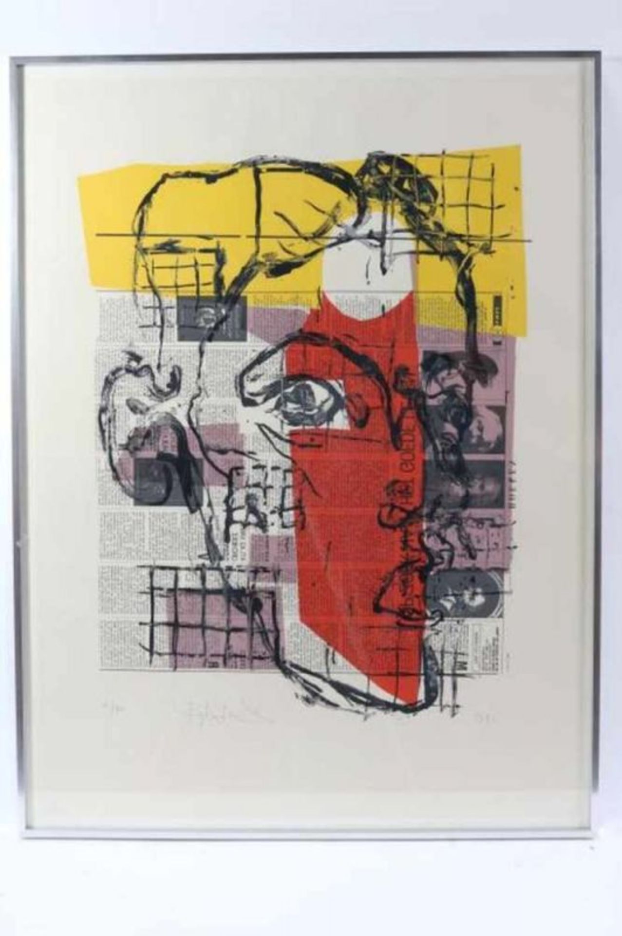 WEHRENS, PETER (1945-2013), ges. l.o., gezicht, zeefdruk (32/70,1991) 76 x 56 cm. Wehrens, Peter, - Bild 2 aus 5