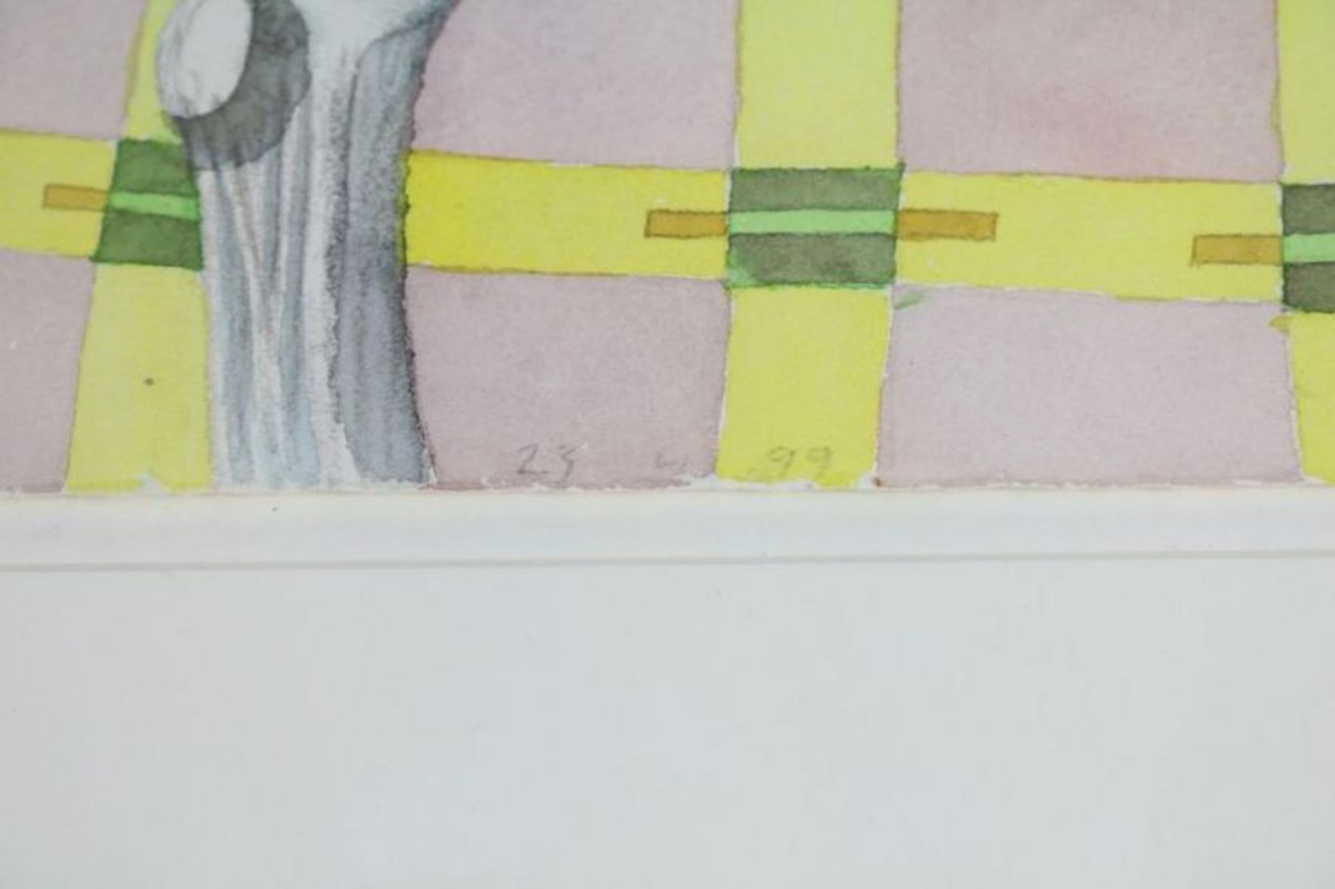 LINDHOUT, WILLIAM, ges. en gedat. 29-4-'99 r.o., 'Nieuw einde van een heel oud verhaal', aquarel - Bild 4 aus 7