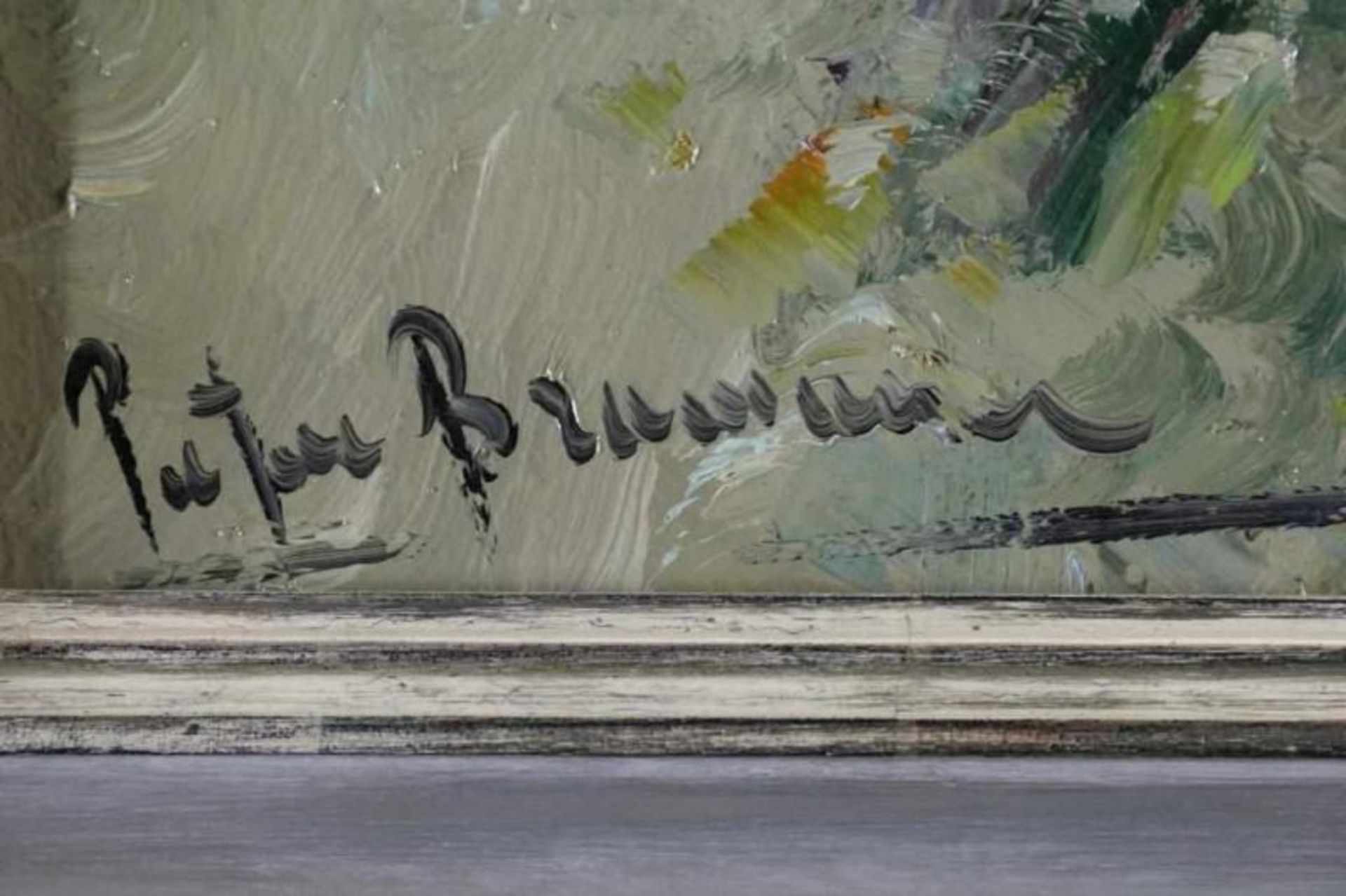 BROUWER, PETER, ges. l.o., stilleven met zonnebloemen, doek 80 x 60 cm. - Bild 3 aus 4