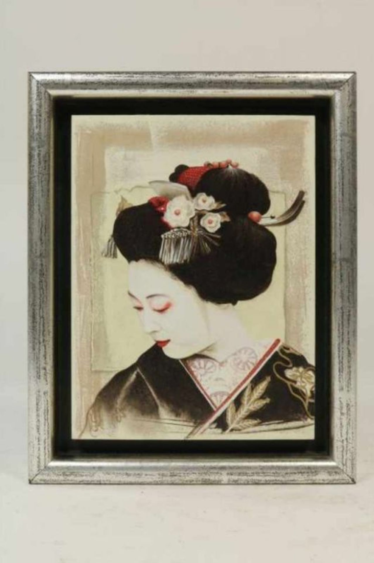 WARRENS, TONNY, ges. verso, portret van Geisha, paneel 20 x 16 cm. - Bild 2 aus 4