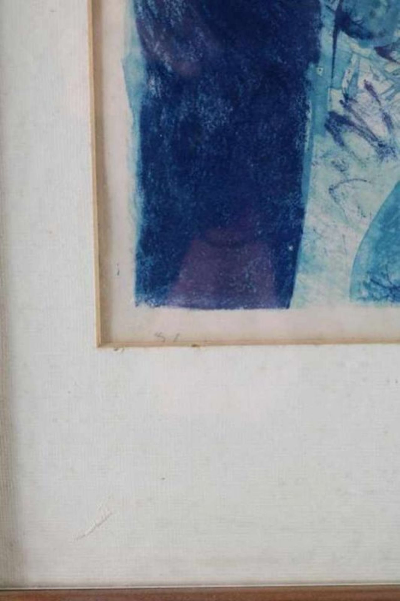 ENGELMAN, MARTIN (1924-1992), ges. r.o., abstract in blauw, litho 76 x 57 cm. Engelman, Martin, - Bild 4 aus 5
