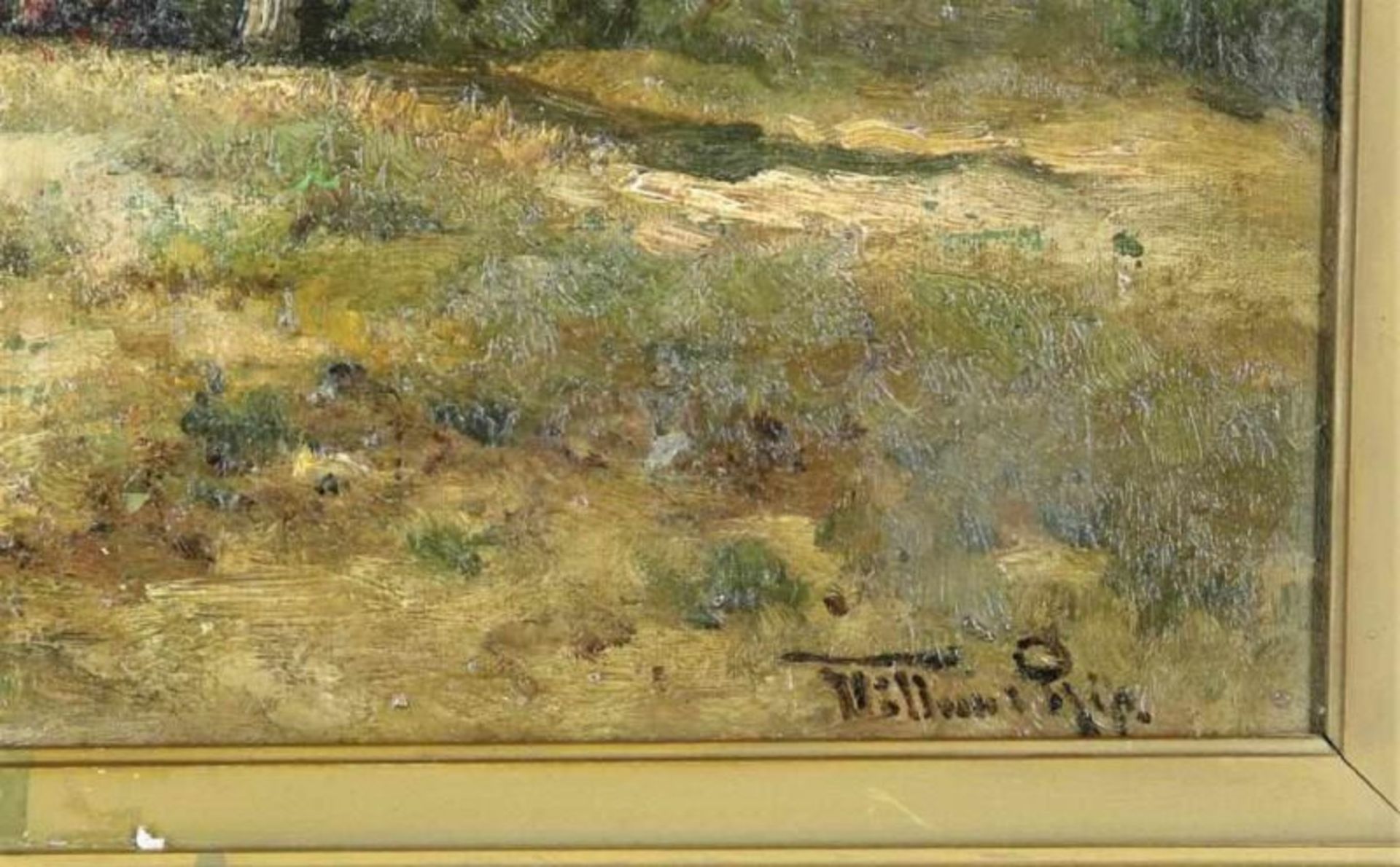 RIP, WILLEM CORNELIS (1856-1922), ges. r.o., boerengezin in duinlandschap, doek 34 x 50 cm. RIP - Bild 3 aus 4