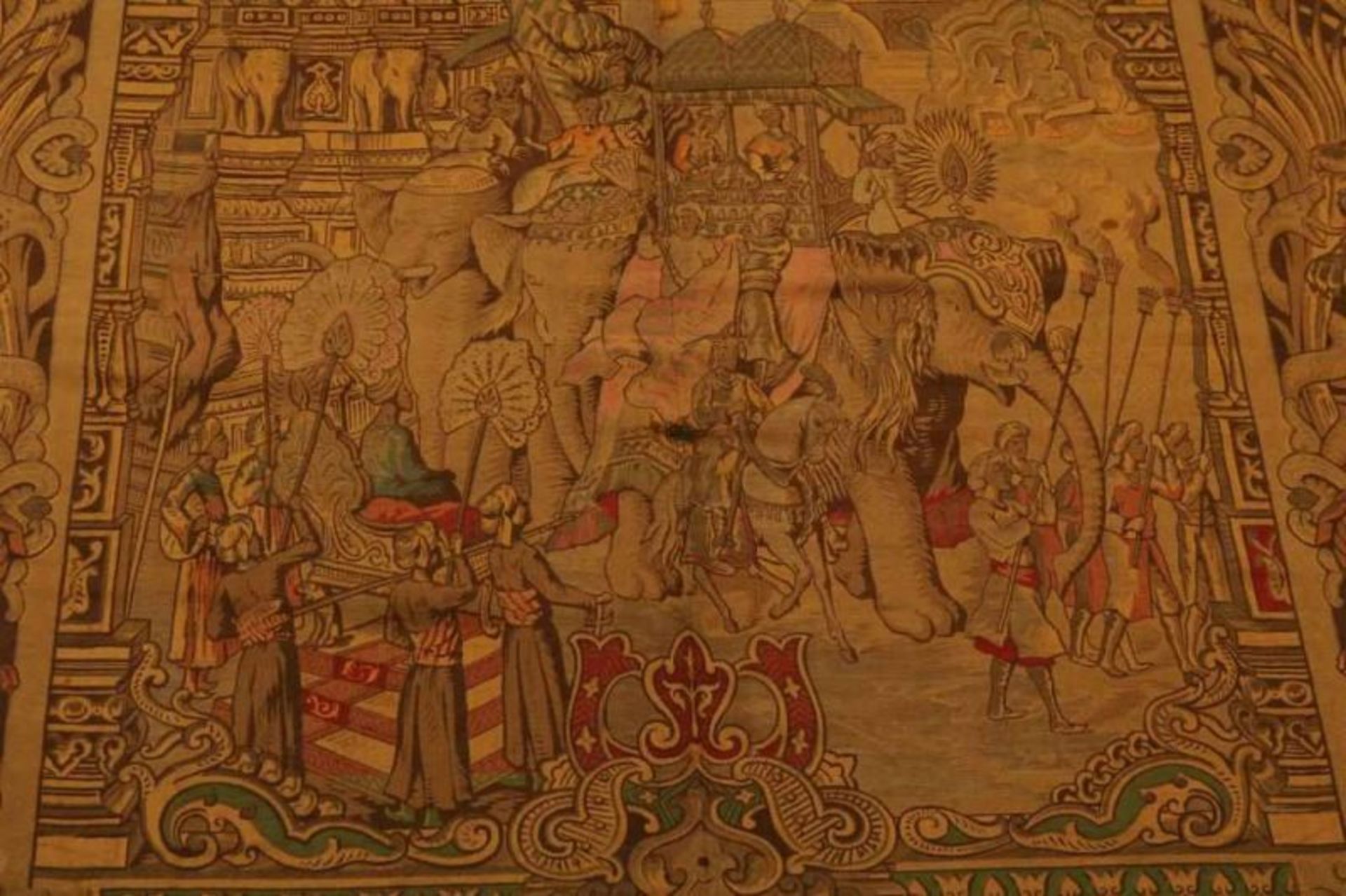 Gobelin met voorstelling van optocht van de Sultan, 290 x 140 cm. - Bild 2 aus 4