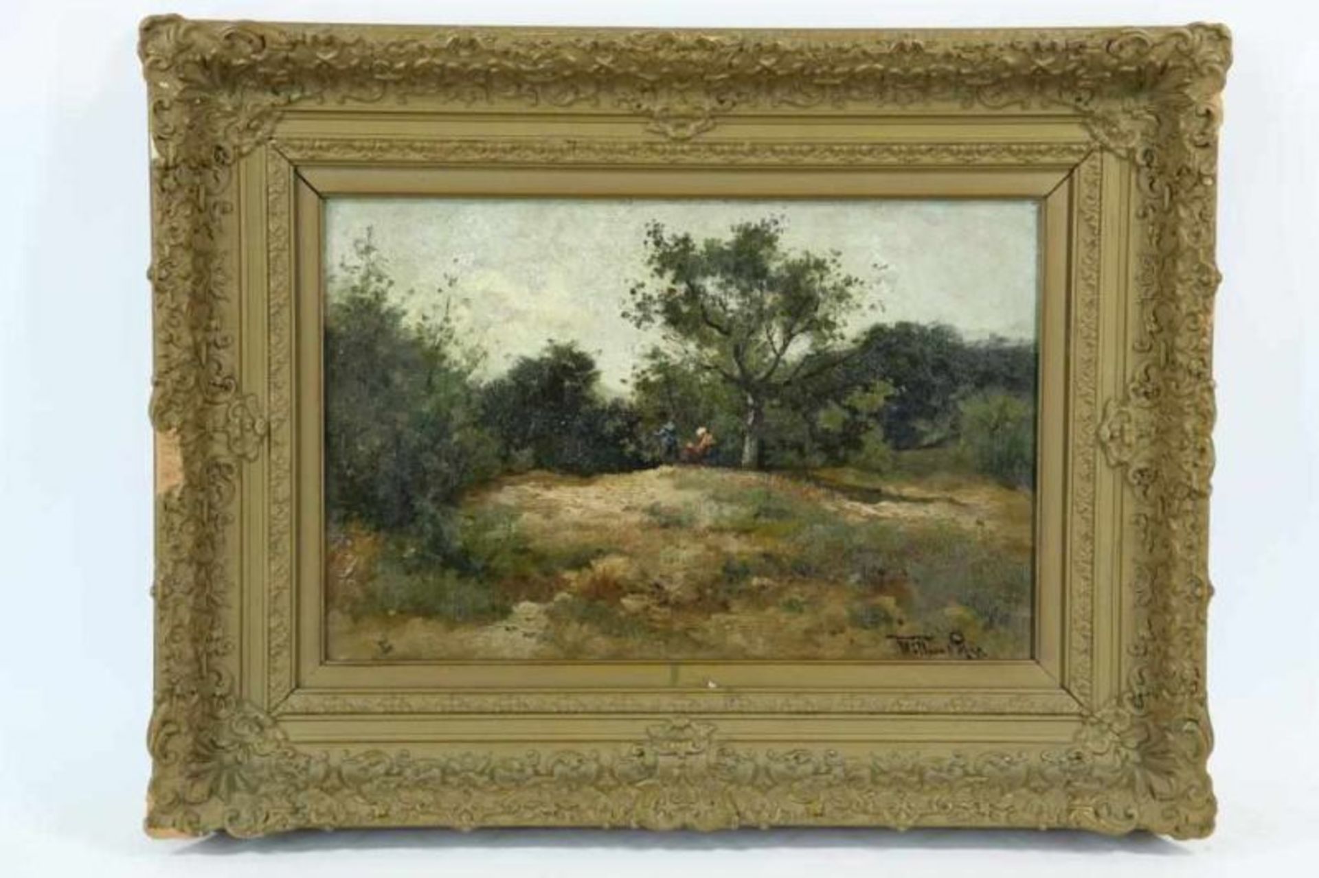 RIP, WILLEM CORNELIS (1856-1922), ges. r.o., boerengezin in duinlandschap, doek 34 x 50 cm. RIP - Bild 2 aus 4