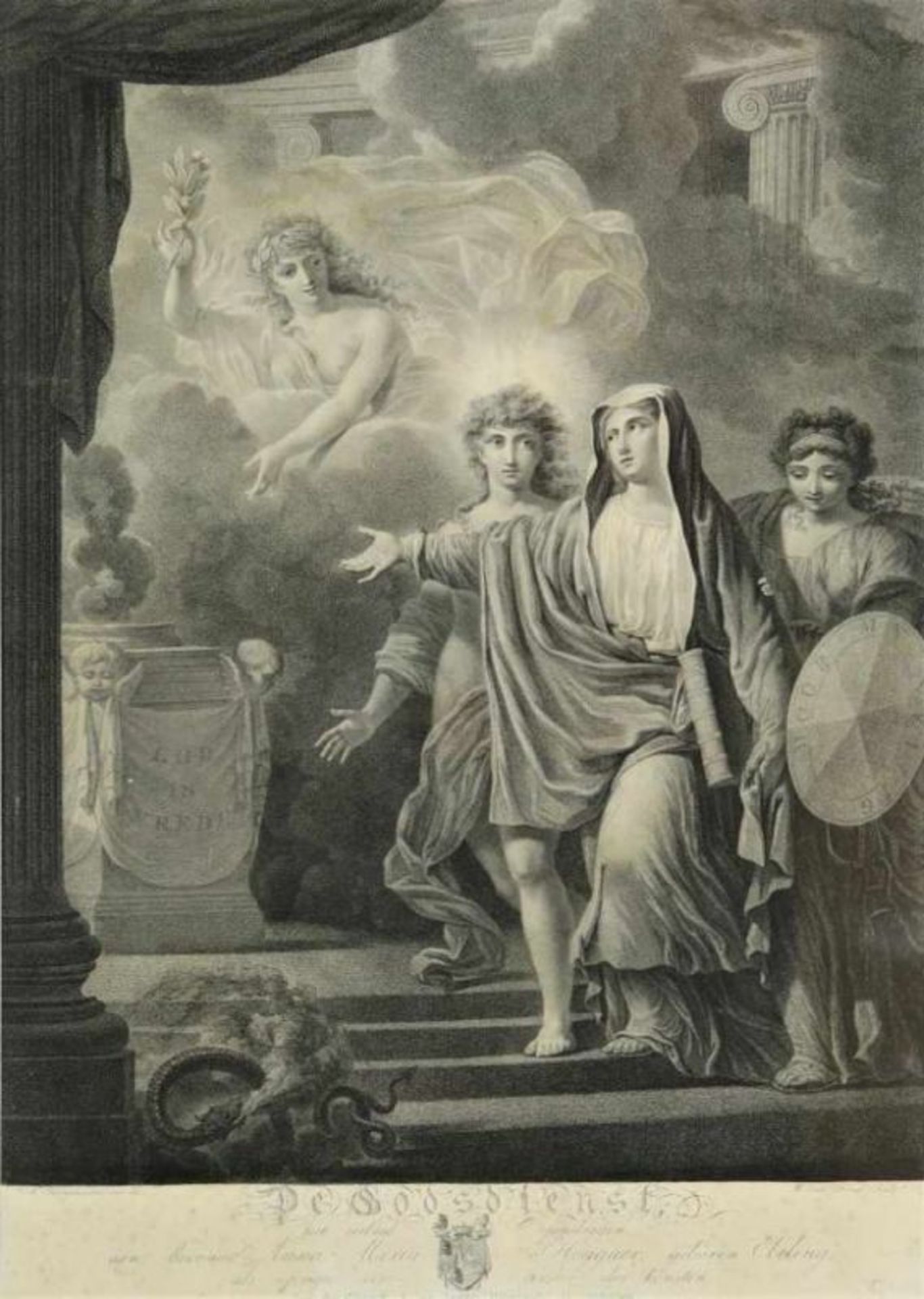 Lot van 3 div. gravures w.o. Duitse Edelman, allen laat 18e eeuw 57 x 40 cm. - Bild 3 aus 5