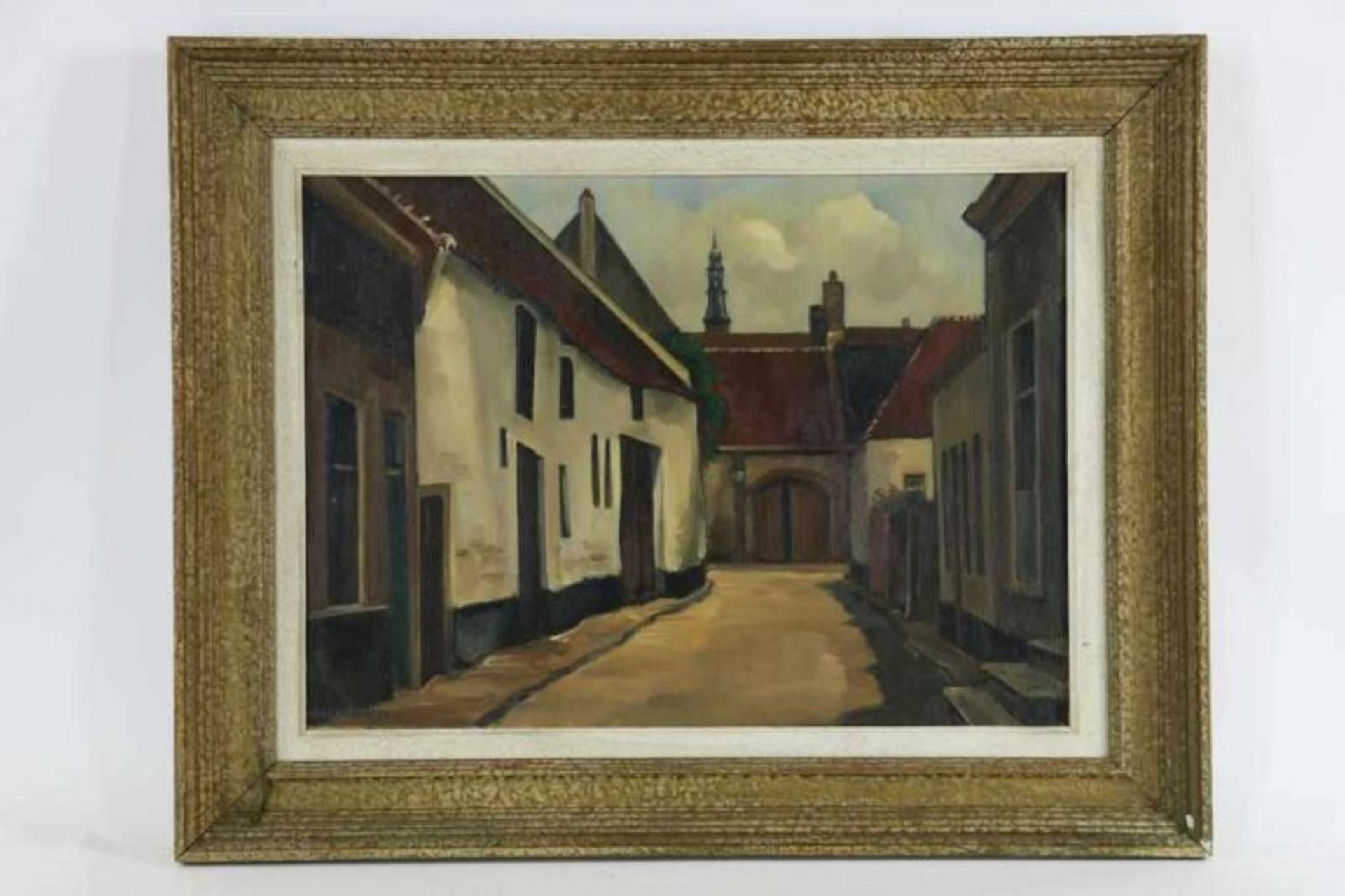 HEIJNSIUS, KEES (1890-1978), ges. l.o., gezicht op de Minnebroeksstraat te Zaltbommel, doek 42 x - Bild 2 aus 4