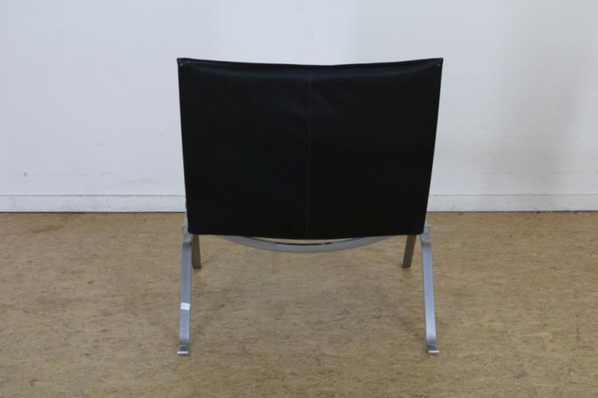 Vintage lounge chair PK 22 met zwart leer bekleed, ontwerper Poul Kjaerholm (1929-1980) voor E. Kold - Bild 2 aus 4