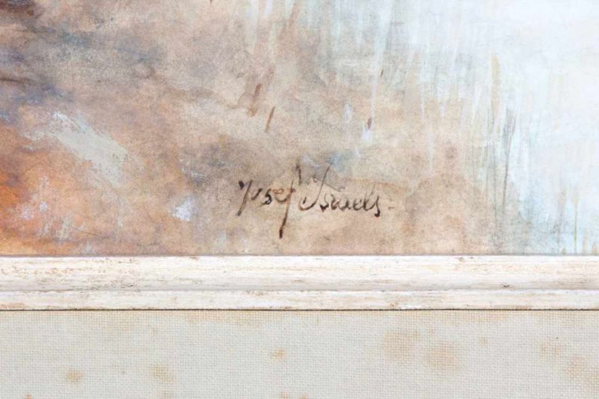 Jozef Israels (1824-1911)Visser bij een wilg aan een sloot; aquarel; 45 x 35 cm.; gesign. l.o.; - Bild 3 aus 3