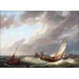 Toegeschreven aan Johannes Hermanus Koekkoek (1778-1851)Gezicht op de Schelde met het schip Anna
