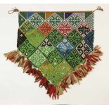 Papua Barat, Cenderawasih Bay, beaded dance apron, pitapoi,; w. 37 cm.; 1400