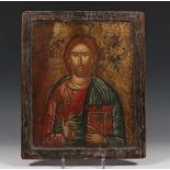 Ikoon;Christus Pantocrator; 37 x 31 cm.80