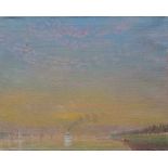 Jacob Nieweg (1877-1955)Boten op een meer; doek, niet ingelijst; 60 x 75 cm.; gesign. l.o., 1921;