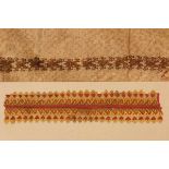 Peru, Chancay, open worked textile grave cloth and fragment of a cloth, 1000-1400,with patterns of