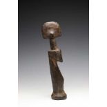 Burkina Faso, wooden doll,bound with leather. Provenance Rob van der Bos, Amsterdam.; h. 30,5 cm.; ;