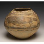 Indus Valei, Pakistan, Mehrgarh, 3000-2400 BC., terracotta vasepainted with three images of a