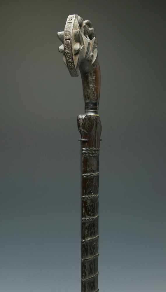 Nias, sword, balato, 19th century,with Lasara head, the begu figure in reversed position and - Image 3 of 8