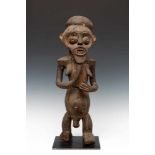 Nigeria, Mambila, standing male figure, tadep,with articulated facial expression, bulbous hairstyle,