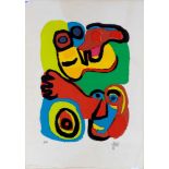 Karel Appel (1921-2006)Compositie met figuren; litho; 80 x 60 cm.; gesign r.o. EA; 1300