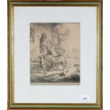 Rembrandt van Rijn (1606-1669)De barmhartige Samaritaan; ets; 24,5 x 19,5 cm.; gesign. in de plaat