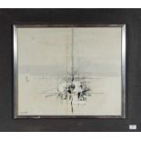 Shlomo Koren (1932-2013)Zonder titel; gemengde techniek op papier op doek; 50 x 60 cm.; gesign. l.
