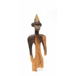 Ivory Coast, Senufo, half figure,possibly from an old deble figure.; h 81,5 cm; from a private