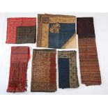 Nineteen various textile fragments, mostly Indonesianvarious; 19150
